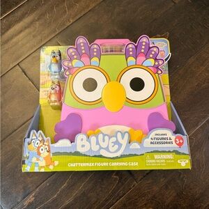 Bluey Chattermax Figure Carrying Case 4 Figures Muffin Chattermax Bingo Playset